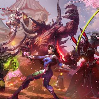 Aesthetic computer Overwatch wallpaper