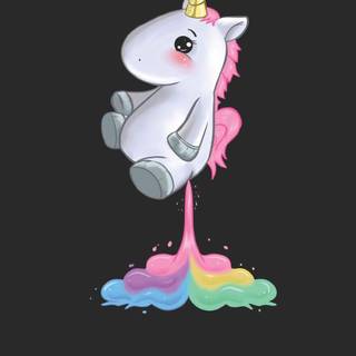 My unicorn farts rainbows all over your day wallpaper