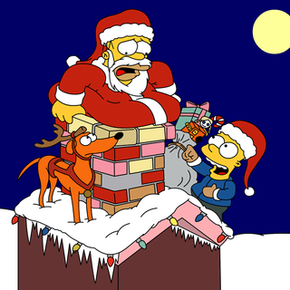 The Simpsons Xmas wallpaper