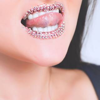 Girl tongue wallpaper