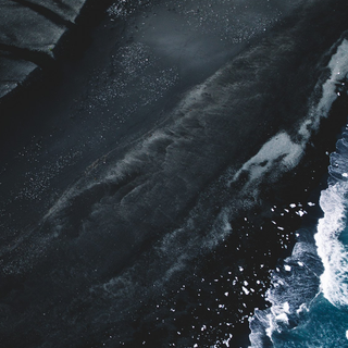 Black beach wallpaper