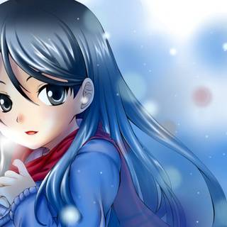 Anime winter girls wallpaper