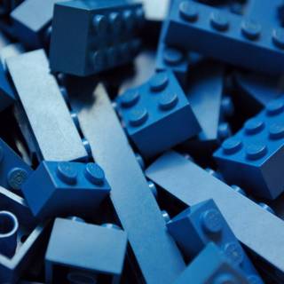 Lego blue wallpaper
