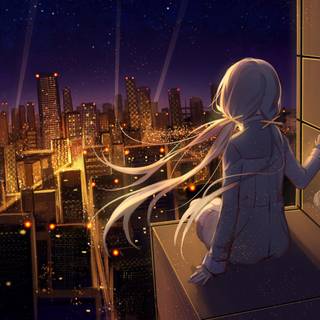 HD anime sky light wallpaper