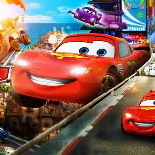 Cartoon cute car wallpaper