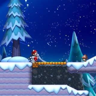 Mario Bros winter wallpaper