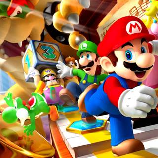 Mario Bros winter wallpaper