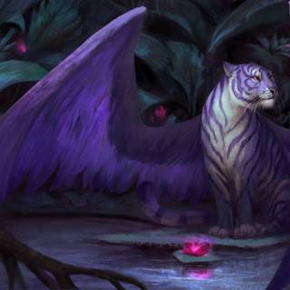 Magical tiger wallpaper