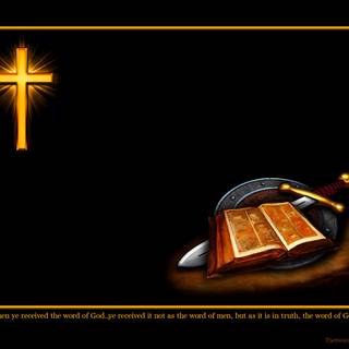 Cross and Bible wallpaper