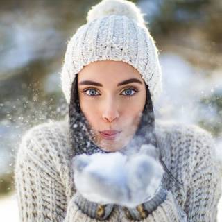 Winter portrait wallpaper