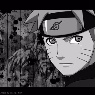 Naruto black and white wallpaper