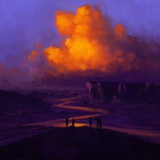 Landscape art wallpaper