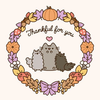 Happy Thanksgiving Pusheen Cat wallpaper
