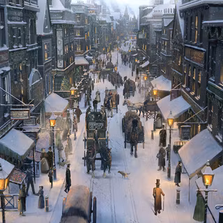 Christmas in city wallpaper