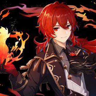 Diluc Genshin Impact wallpaper