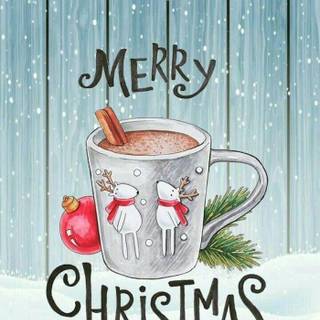 Hot drinks Christmas wallpaper