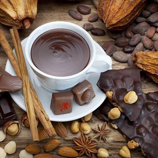 Hot drinks Christmas wallpaper