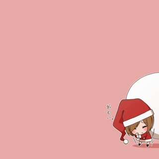 Cute pink Christmas wallpaper