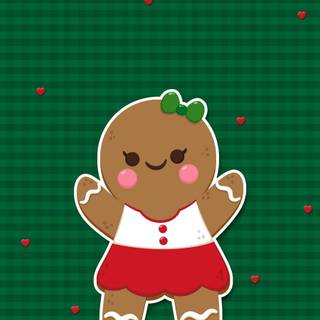 Christmas Gingerbread Kawaii wallpaper