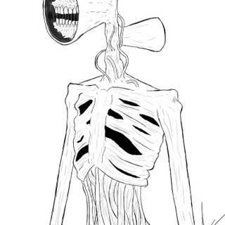 Siren Head drawing wallpaper