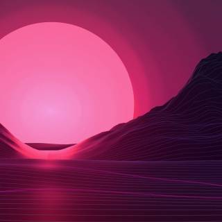 Phone retro wave wallpaper