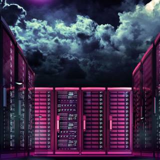 Night city retro wallpaper