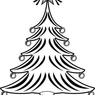 Christmas tree draw wallpaper