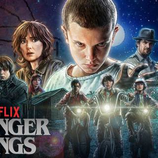 Stranger Things characters wallpaper