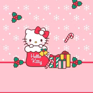 Christmas cat Kawaii wallpaper