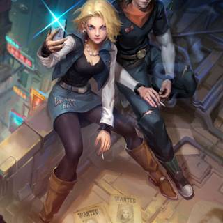 Fanart Android 17 wallpaper