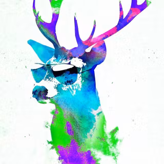 Rainbow deer wallpaper