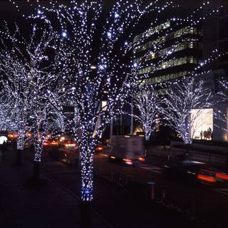 Bright Christmas lights wallpaper