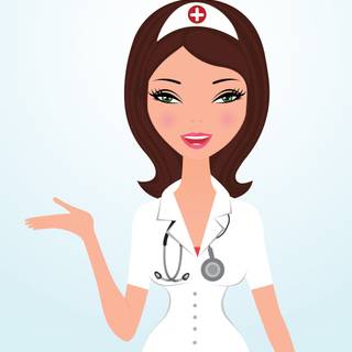 Women doctor cartoon wallpaper