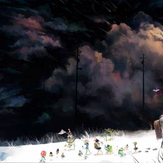 Artistic winter wallpaper