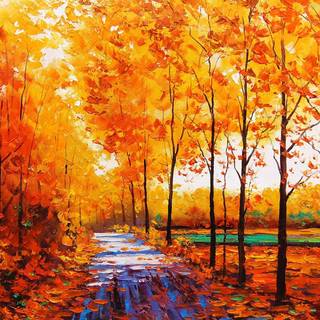 Autumn maple forest wallpaper