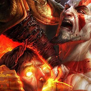 God of War face wallpaper