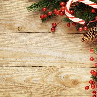 Christmas wood decor wallpaper