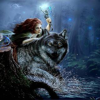 Anime wolf girl pictures wallpaper