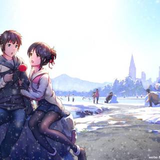 Winter lofi girl wallpaper