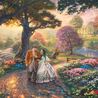 Christmas cottage paintings wallpaper