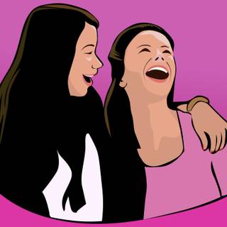 Girls laughing wallpaper