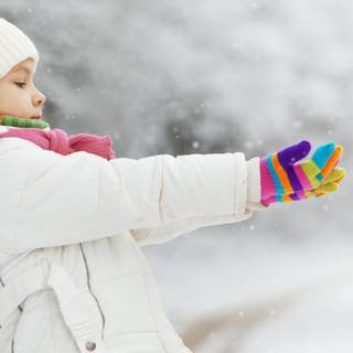 Winter season children wallpaper