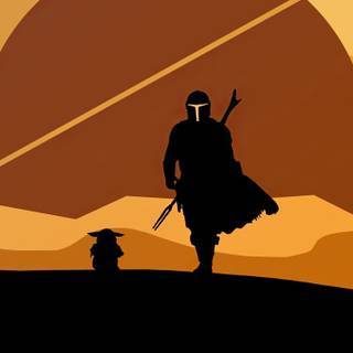 The Mandalorian minimal wallpaper