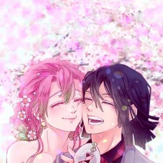 Mitsuri and Iguro wallpaper