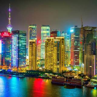 Colorful city HD wallpaper