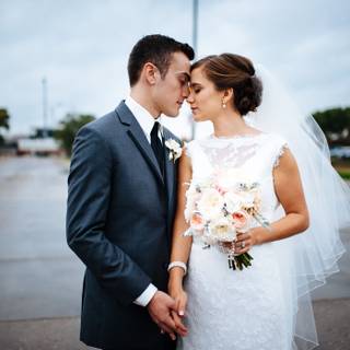 Bride and groom wedding wallpaper