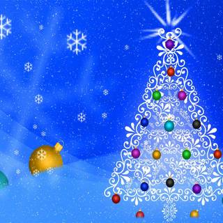 Christmas tree abstract wallpaper