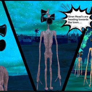 Scary Siren Head wallpaper