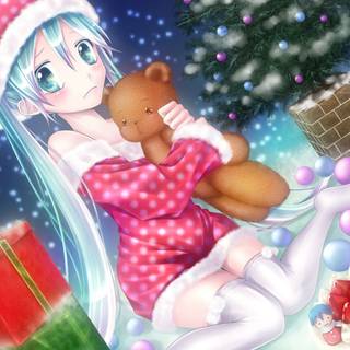 Aesthetic Christmas anime wallpaper