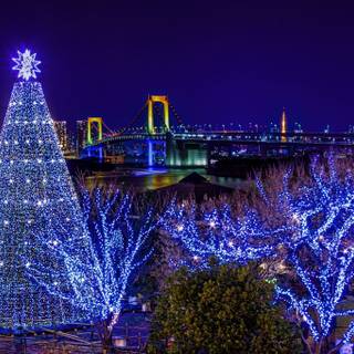 Christmas bridges wallpaper